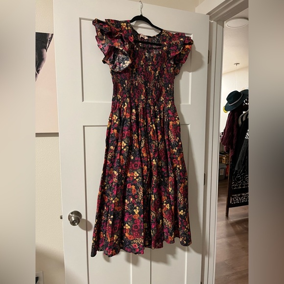 Ivy City Co Hattie Floral Ruffle Sleeve Midi Dress - Picture 5 of 7